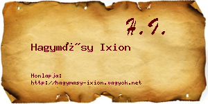 Hagymásy Ixion névjegykártya